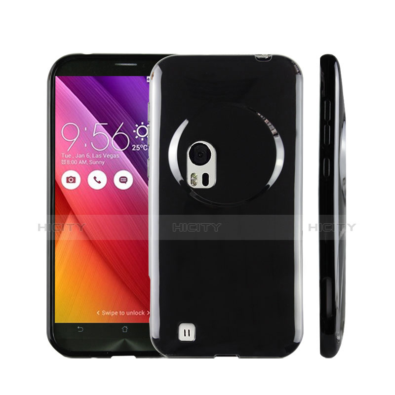 Funda Silicona Goma para Asus Zenfone Zoom ZX551ML Negro