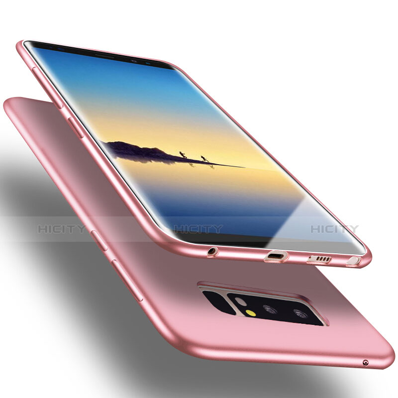 Funda Silicona Goma para Samsung Galaxy Note 8 Duos N950F Oro Rosa