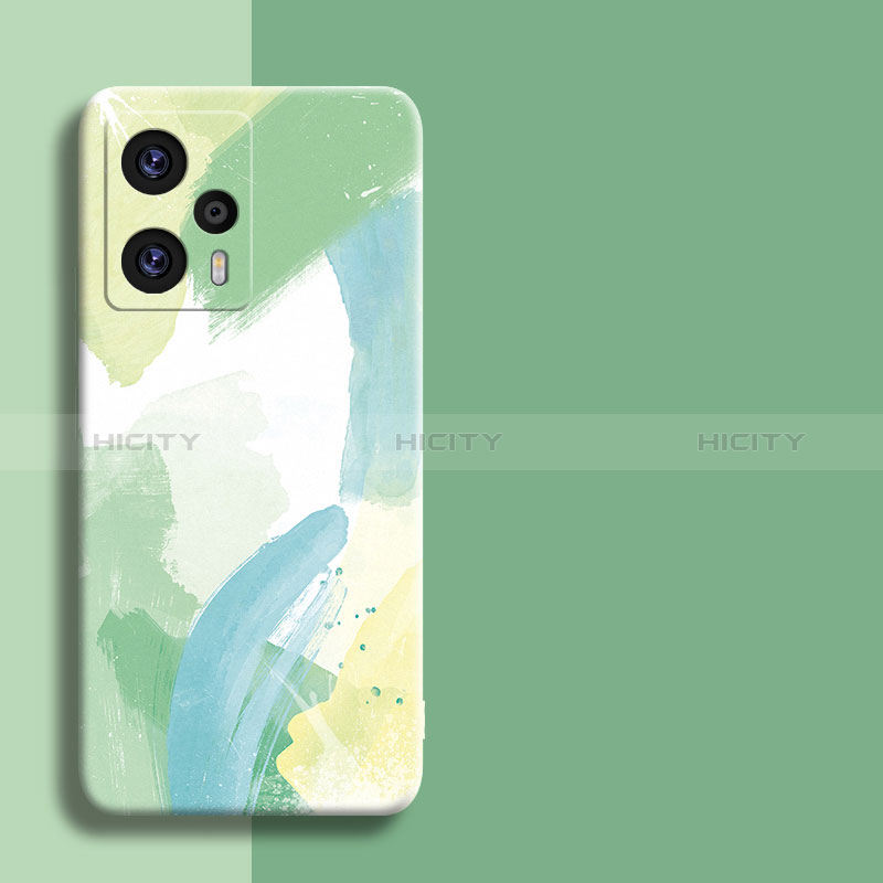 Funda Silicona Goma Patron de Moda Carcasa S01 para Xiaomi Poco F5 5G Verde