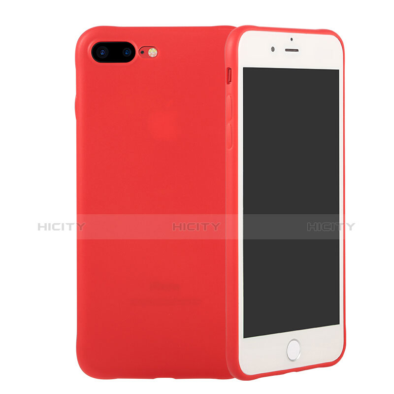 Funda Silicona Goma TPU C02 para Apple iPhone 7 Plus Rojo