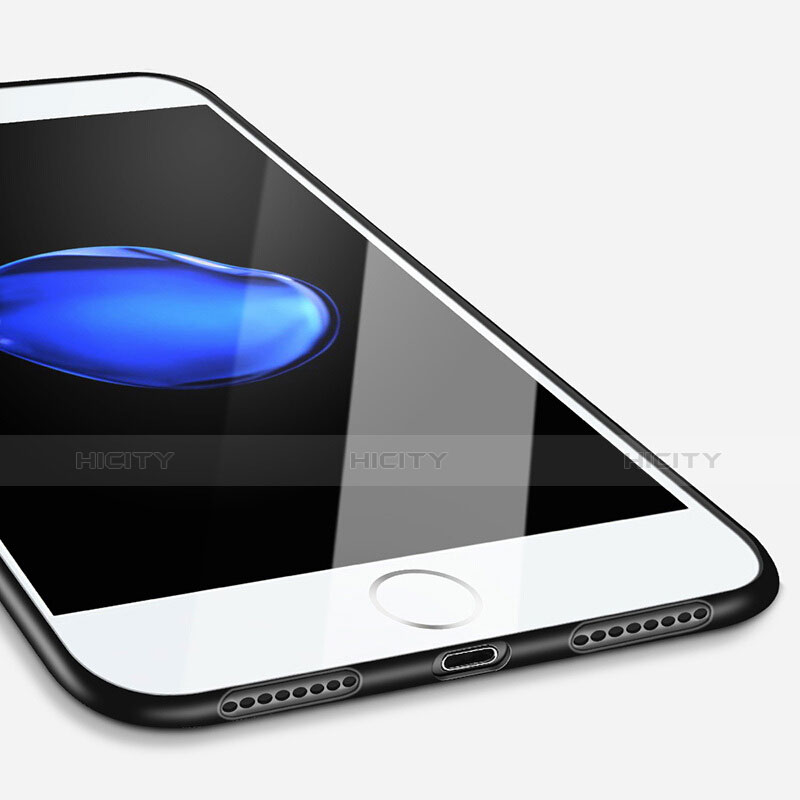 Funda Silicona Goma TPU para Apple iPhone 7 Negro