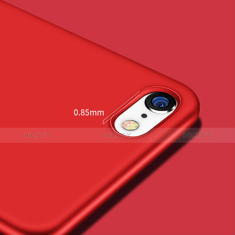 Funda Silicona Goma TPU para Apple iPhone 7 Rojo