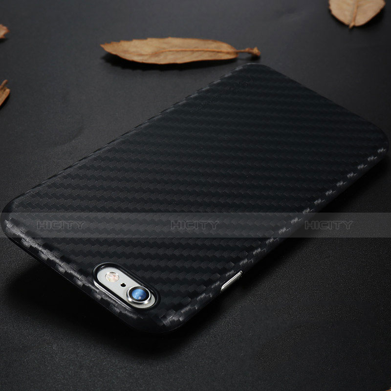 Funda Silicona Goma Twill B02 para Apple iPhone 6 Negro