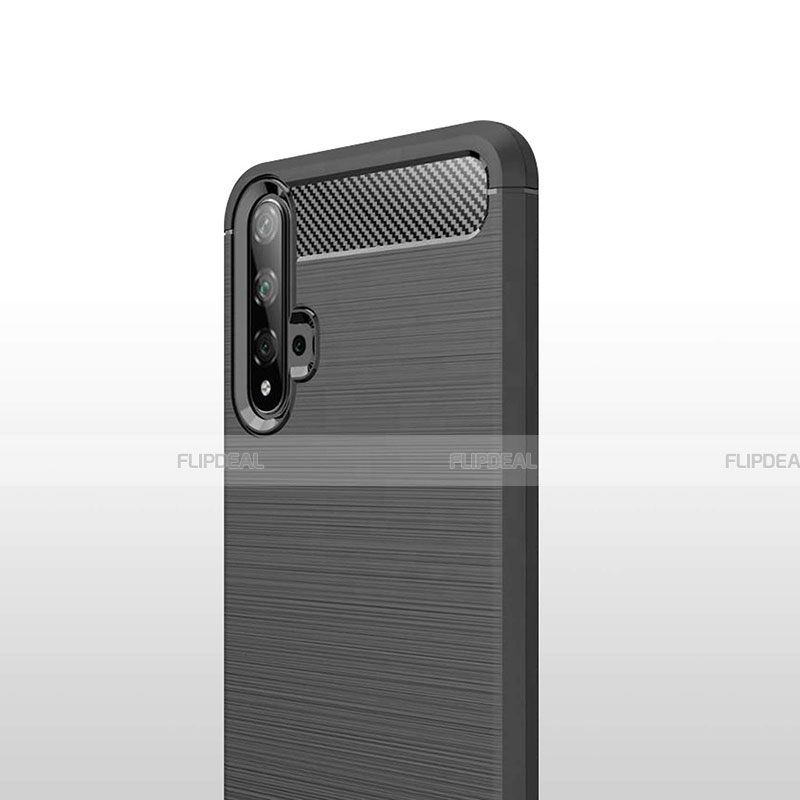 Funda Silicona Goma Twill B02 para Huawei Honor 20S Negro