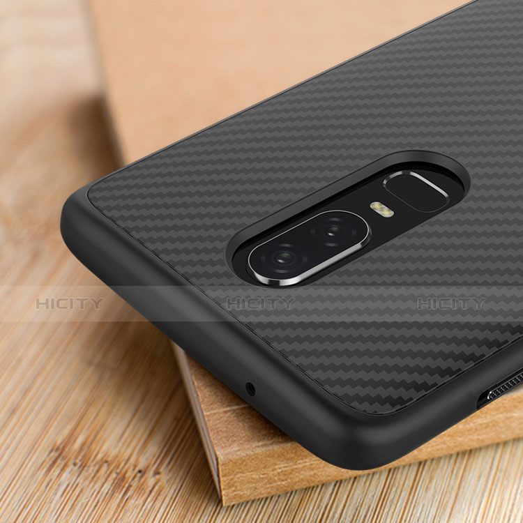 Funda Silicona Goma Twill B02 para OnePlus 6 Negro