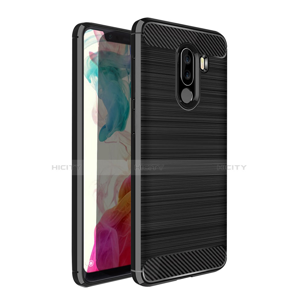 Funda Silicona Goma Twill B02 para Xiaomi Pocophone F1 Negro