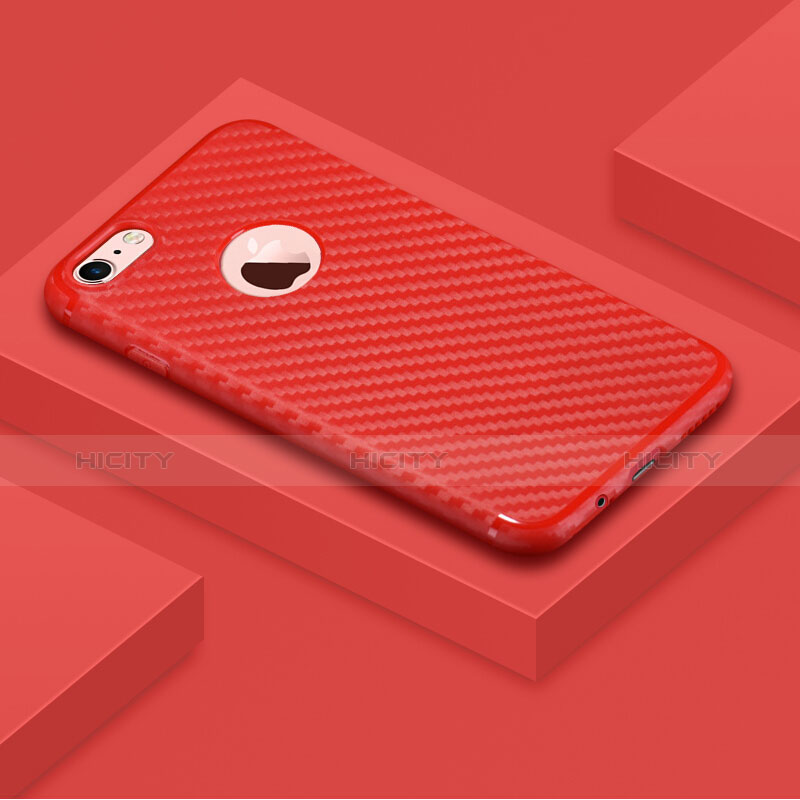 Funda Silicona Goma Twill para Apple iPhone 7 Rojo