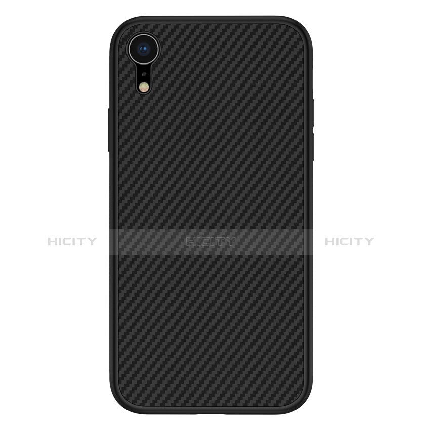 Funda Silicona Goma Twill para Apple iPhone XR Negro