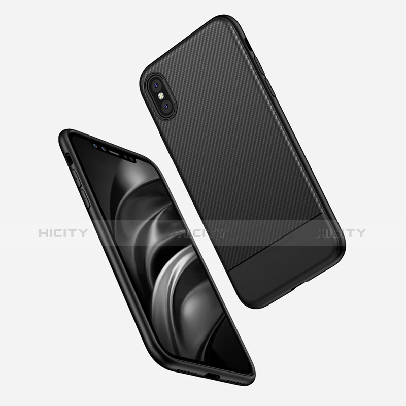 Funda Silicona Goma Twill para Apple iPhone Xs Negro