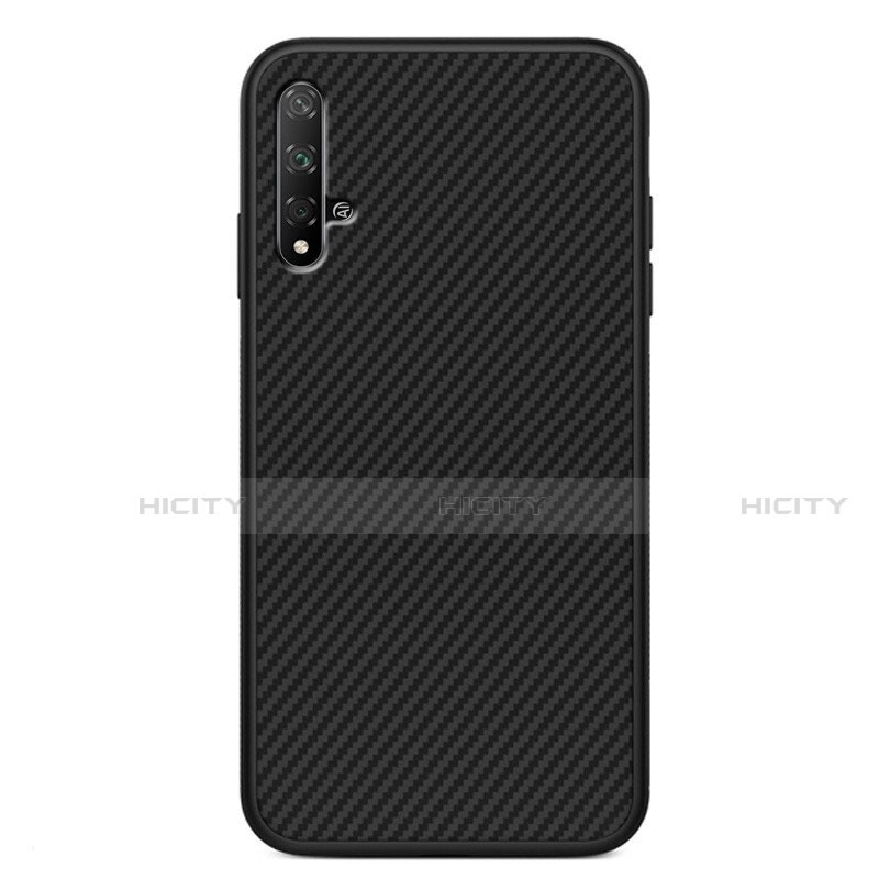 Funda Silicona Goma Twill para Huawei Honor 20 Negro