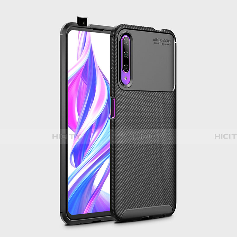 Funda Silicona Goma Twill para Huawei Honor 9X Pro Negro