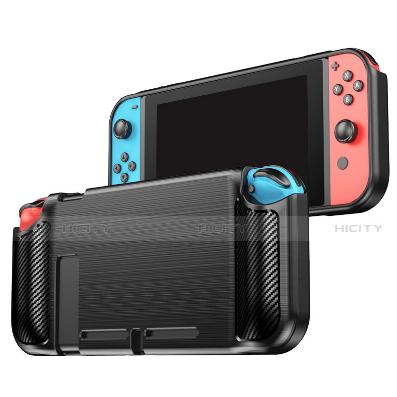 Funda Silicona Goma Twill para Nintendo Switch Negro