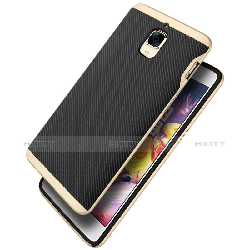 Funda Silicona Goma Twill para OnePlus 3T Oro