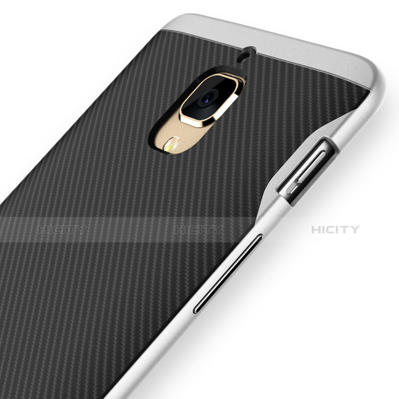 Funda Silicona Goma Twill para OnePlus 3T Plata