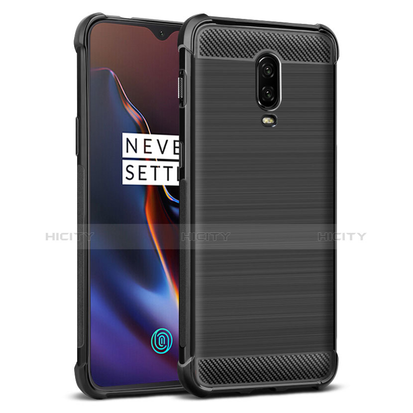 Funda Silicona Goma Twill para OnePlus 6T Negro