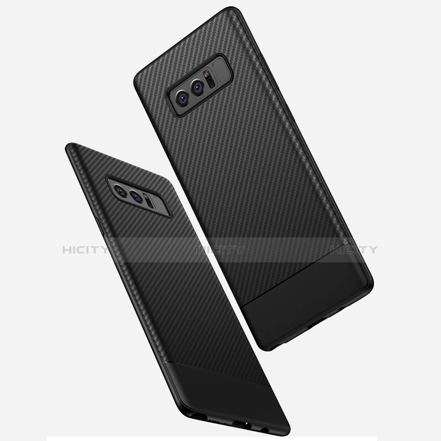 Funda Silicona Goma Twill para Samsung Galaxy Note 8 Negro