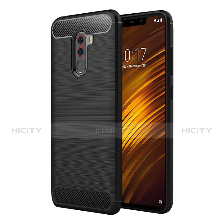 Funda Silicona Goma Twill para Xiaomi Pocophone F1 Negro