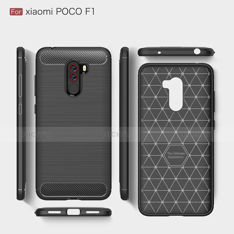 Funda Silicona Goma Twill para Xiaomi Pocophone F1 Negro