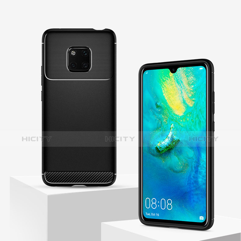 Funda Silicona Goma Twill R01 para Huawei Mate 20 Pro Negro