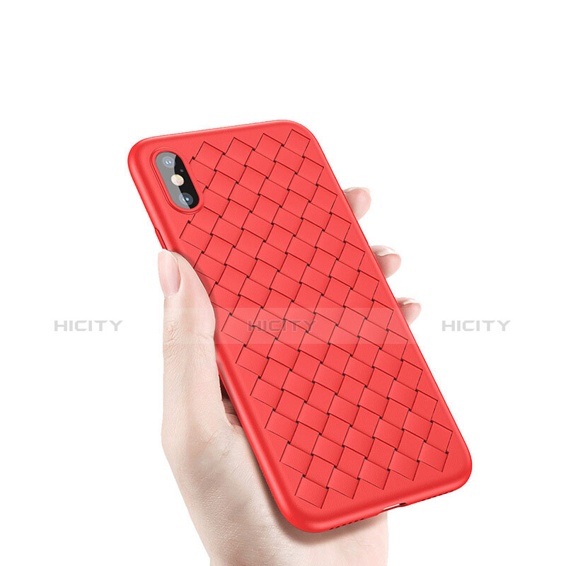 Funda Silicona Goma Twill R02 para Apple iPhone X Rojo