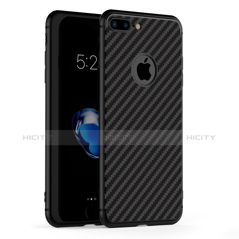 Funda Silicona Goma Twill T03 para Apple iPhone 7 Plus Negro