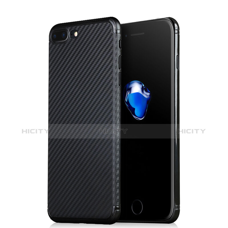 Funda Silicona Goma Twill Z01 para Apple iPhone 7 Plus Negro