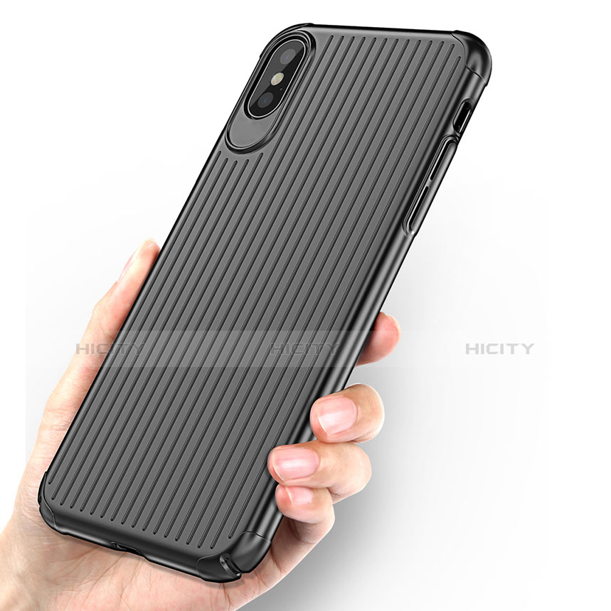 Funda Silicona Line para Apple iPhone Xs Negro