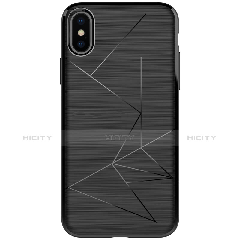 Funda Silicona Line R01 para Apple iPhone Xs Negro