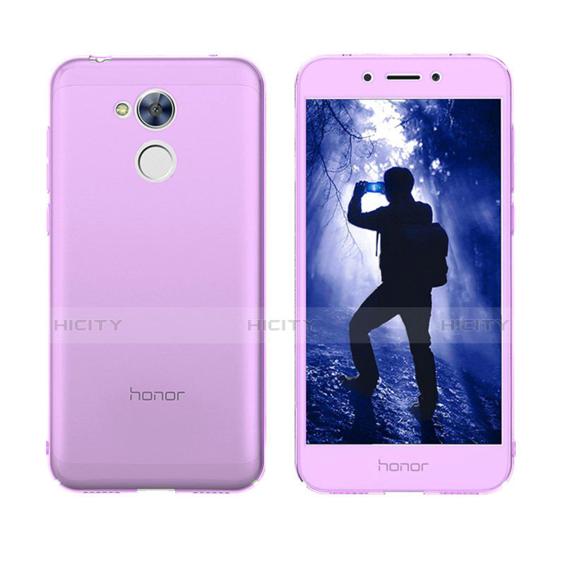 Funda Silicona Transparente Cubre Entero Carcasa para Huawei Honor 6A Morado