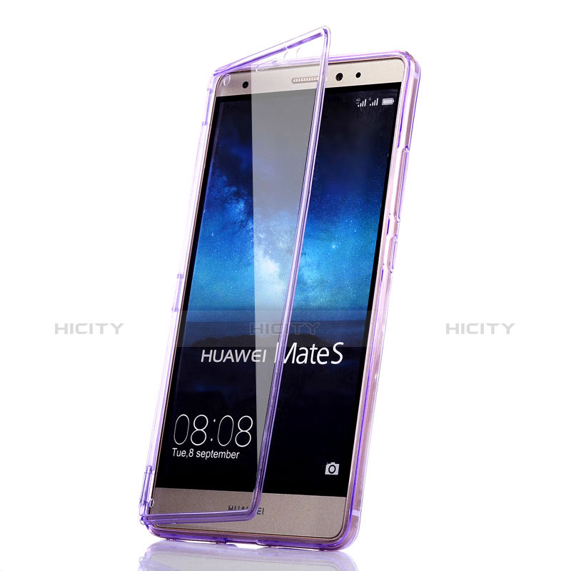 Funda Silicona Transparente Cubre Entero para Huawei Mate S Morado