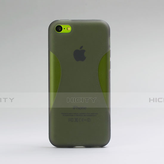 Funda Silicona Transparente X-Line para Apple iPhone 5C Gris