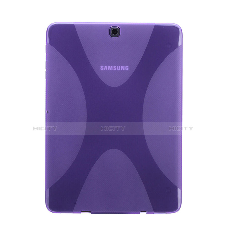 Funda Silicona Transparente X-Line para Samsung Galaxy Tab S2 8.0 SM-T710 SM-T715 Morado