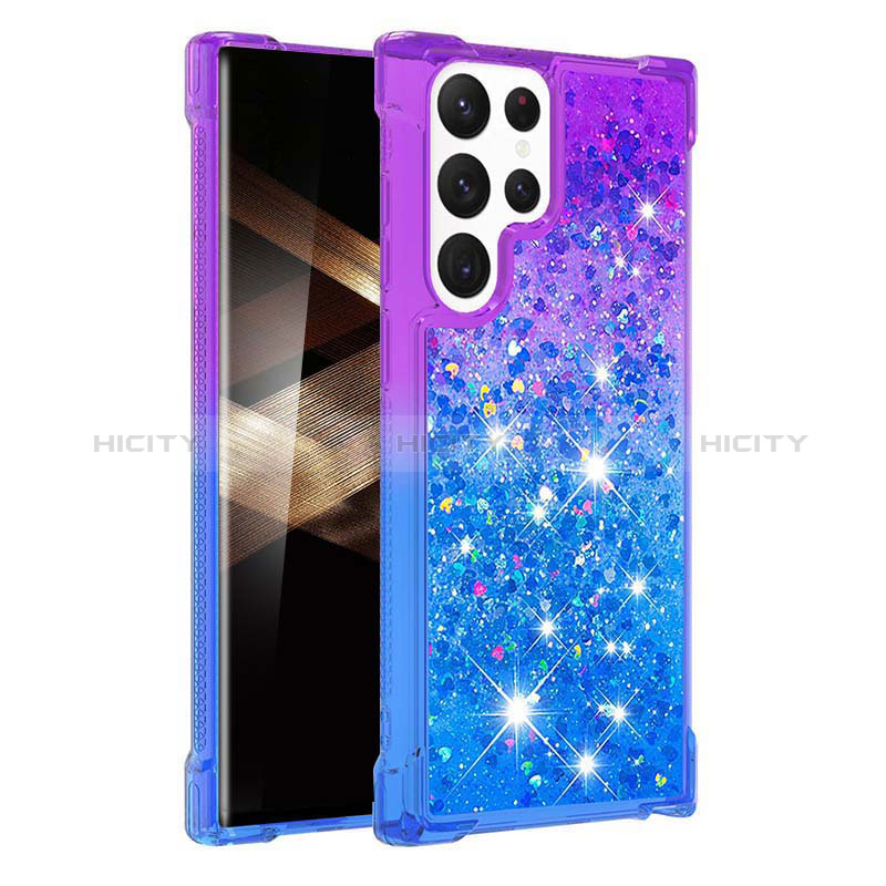 Funda Silicona Ultrafina Carcasa Gradiente Y05B para Samsung Galaxy S24 Ultra 5G Azul