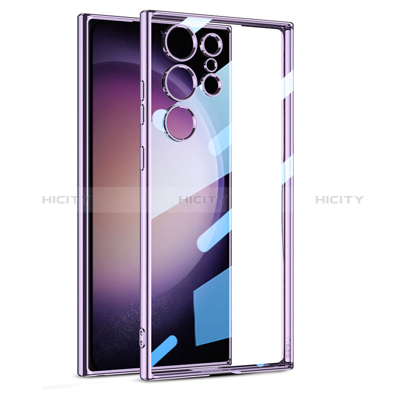 Funda Silicona Ultrafina Carcasa Transparente AC1 para Samsung Galaxy S21 Ultra 5G Morado