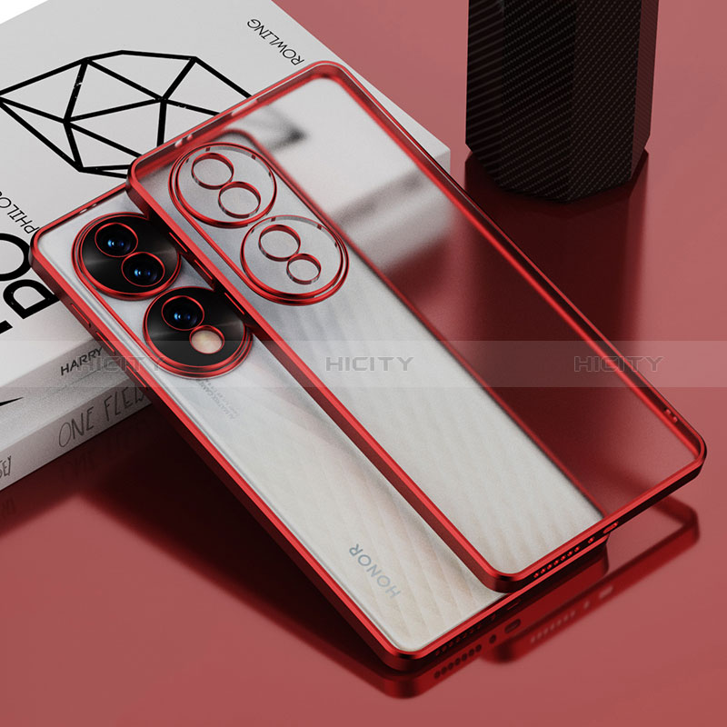 Funda Silicona Ultrafina Carcasa Transparente AN1 para Huawei Honor 70 5G Rojo