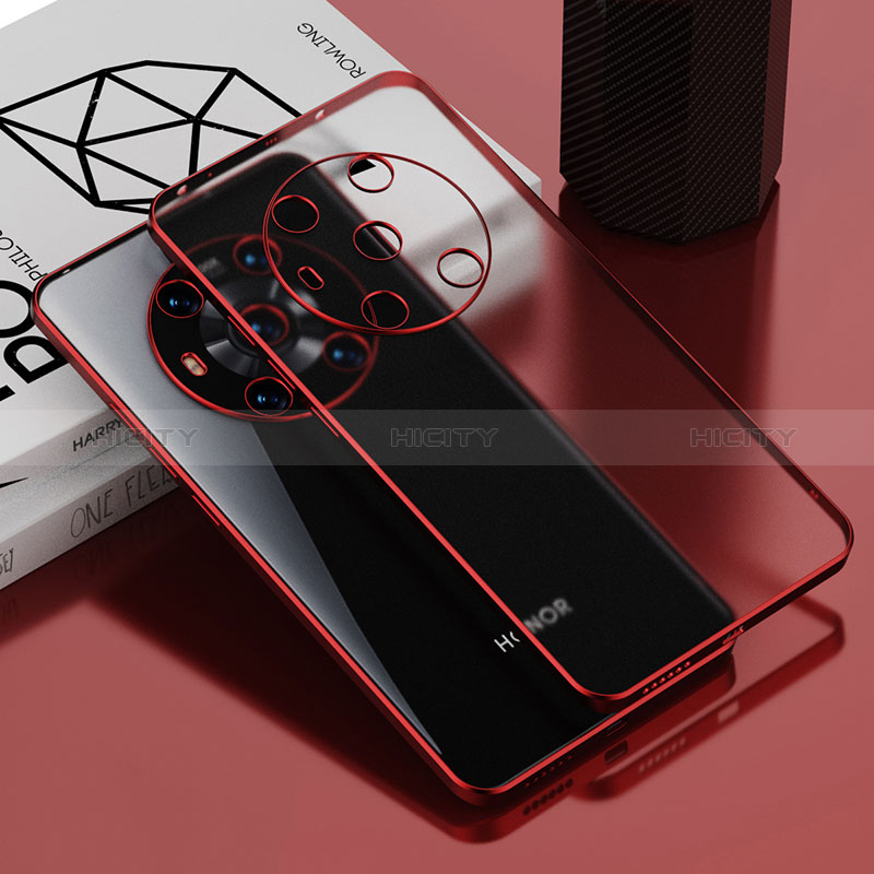 Funda Silicona Ultrafina Carcasa Transparente AN1 para Huawei Honor Magic3 5G Rojo