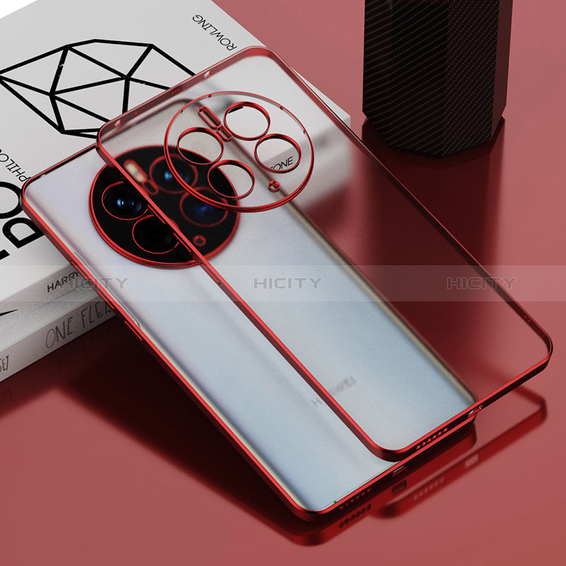 Funda Silicona Ultrafina Carcasa Transparente AN1 para Huawei Mate 50 Pro Rojo