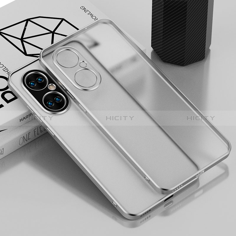 Funda Silicona Ultrafina Carcasa Transparente AN1 para Huawei P50 Plata