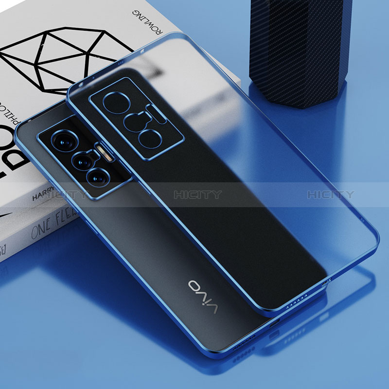 Funda Silicona Ultrafina Carcasa Transparente AN1 para Vivo X70 5G Azul