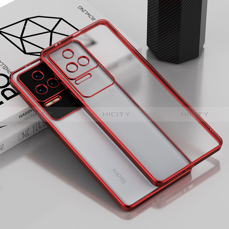 Funda Silicona Ultrafina Carcasa Transparente AN1 para Xiaomi Poco F4 5G Rojo