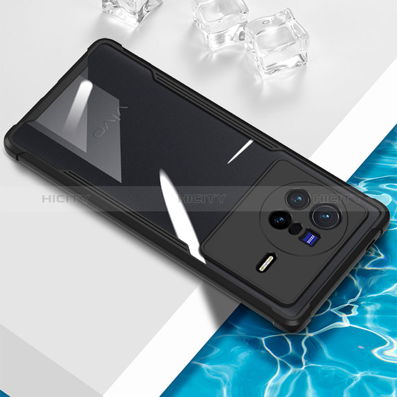 Funda Silicona Ultrafina Carcasa Transparente BH1 para Vivo X80 5G Negro