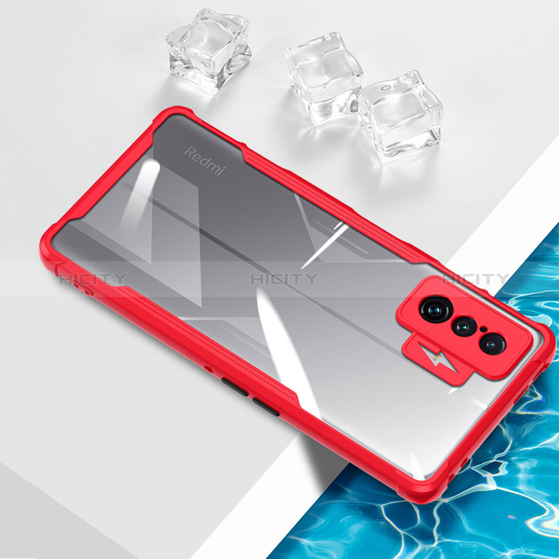 Funda Silicona Ultrafina Carcasa Transparente BH1 para Xiaomi Poco F4 GT 5G Rojo