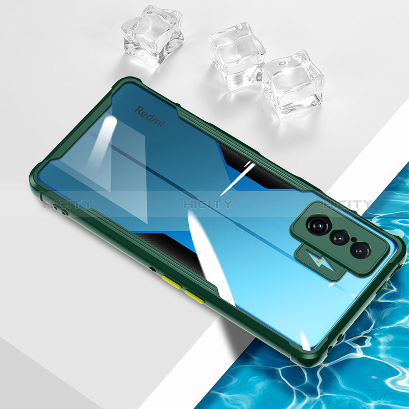 Funda Silicona Ultrafina Carcasa Transparente BH1 para Xiaomi Redmi K50 Gaming 5G Verde