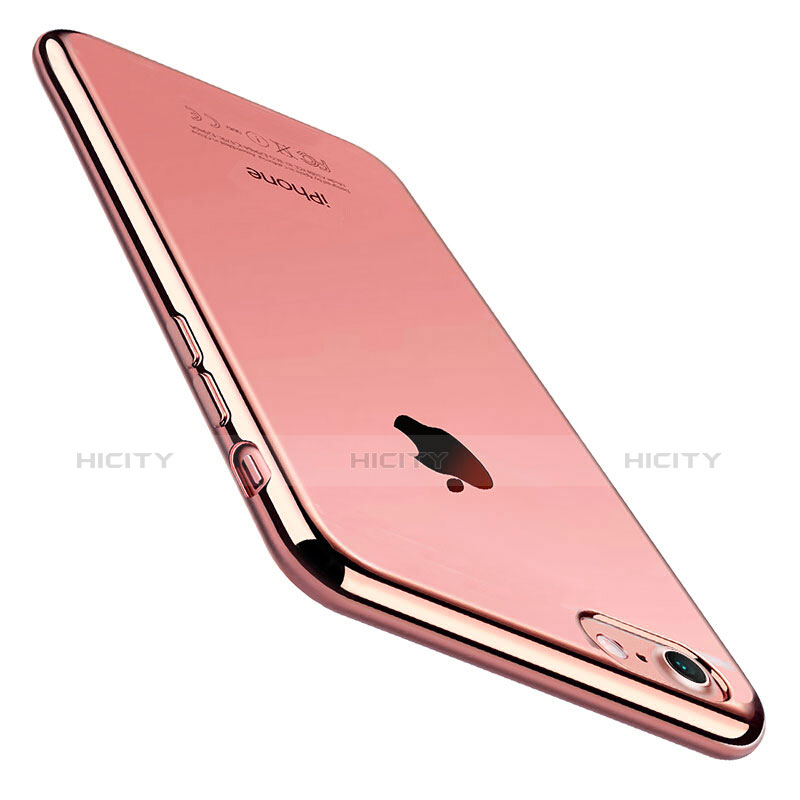 Funda Silicona Ultrafina Carcasa Transparente C01 para Apple iPhone 8 Oro Rosa