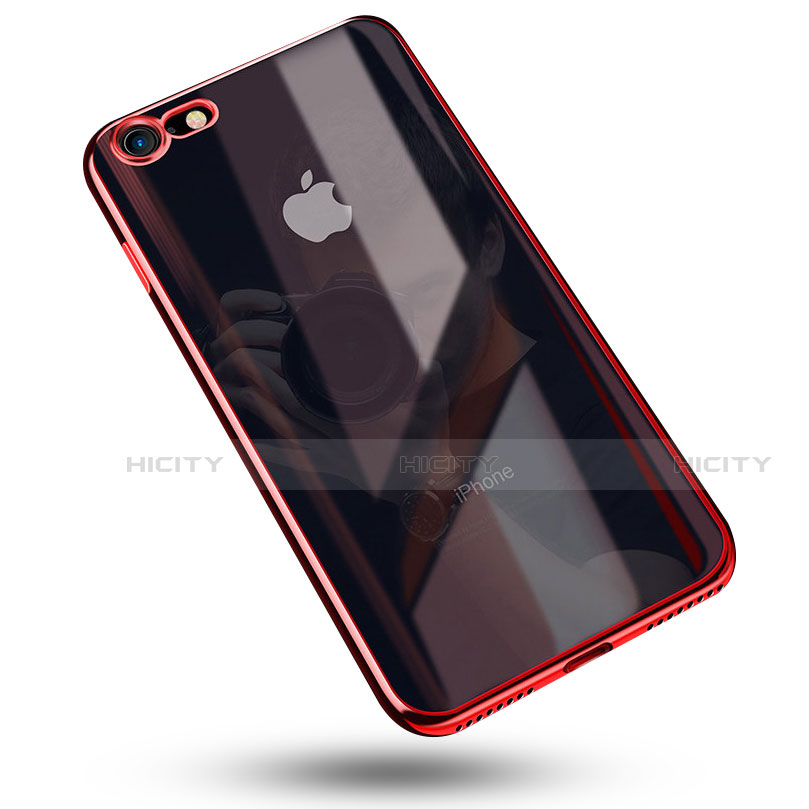 Funda Silicona Ultrafina Carcasa Transparente C02 para Apple iPhone SE3 ((2022)) Rojo