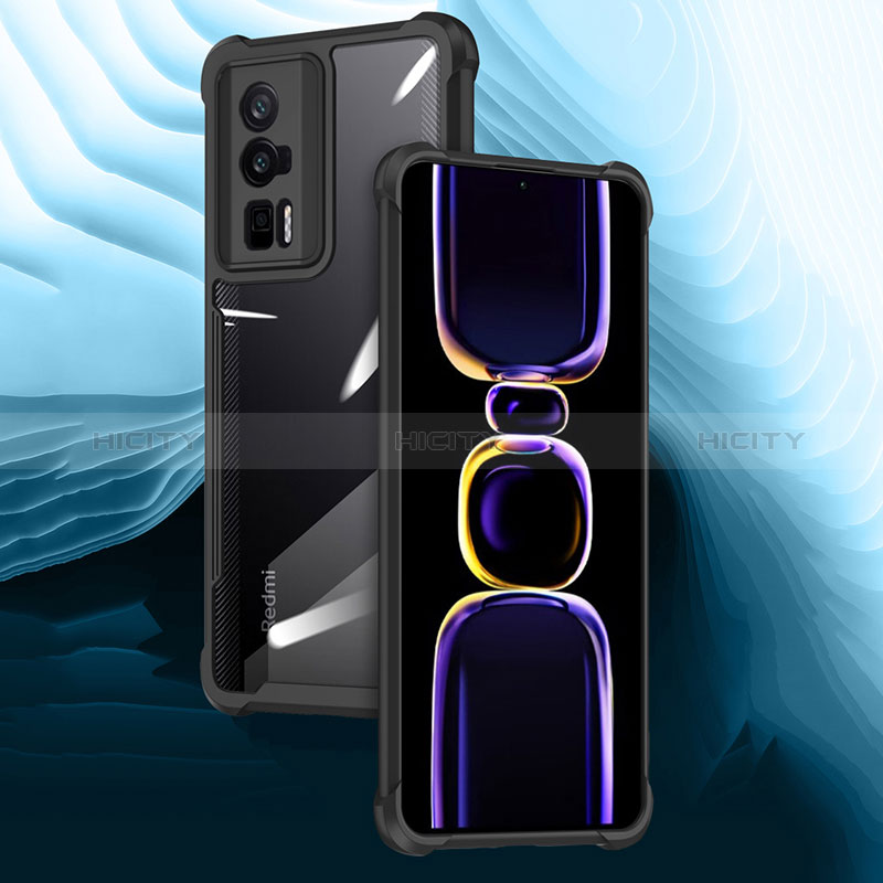 Funda Silicona Ultrafina Carcasa Transparente con Magnetico Anillo de dedo Soporte BH1 para Xiaomi Redmi K60 Pro 5G