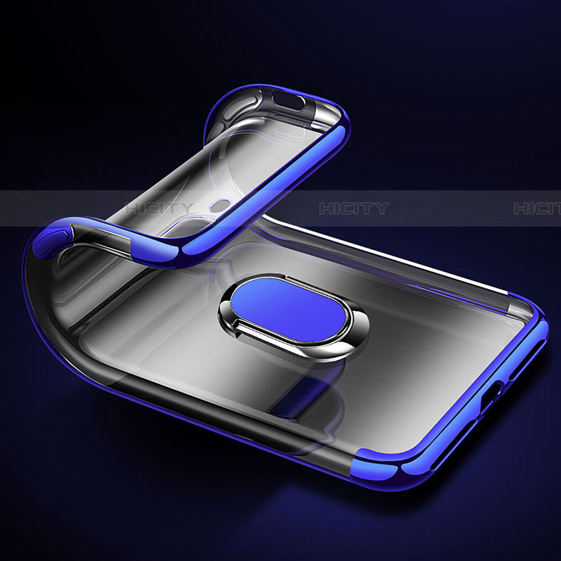 Funda Silicona Ultrafina Carcasa Transparente con Magnetico Anillo de dedo Soporte C01 para Oppo RX17 Neo