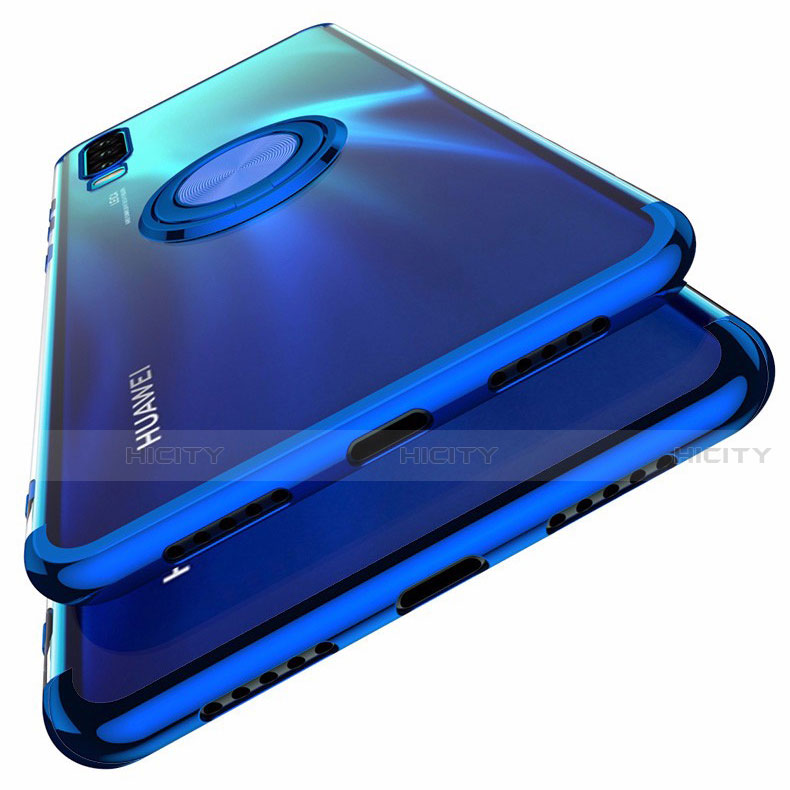 Funda Silicona Ultrafina Carcasa Transparente con Magnetico Anillo de dedo Soporte C02 para Huawei P30