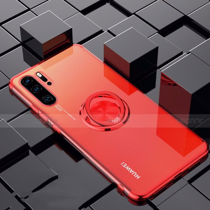 Funda de teléfono para Huawei P30 Pro con protector de pantalla de vidrio  templado y soporte magnético para anillo con soporte, accesorios delgados