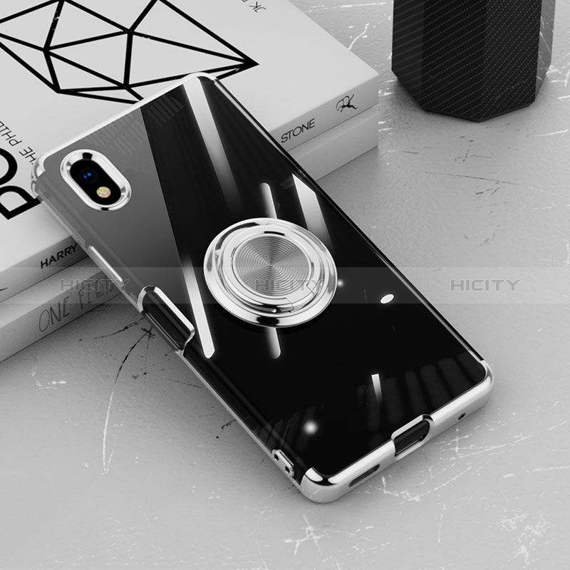Funda Silicona Ultrafina Carcasa Transparente con Magnetico Anillo de dedo Soporte para Sony Xperia Ace III